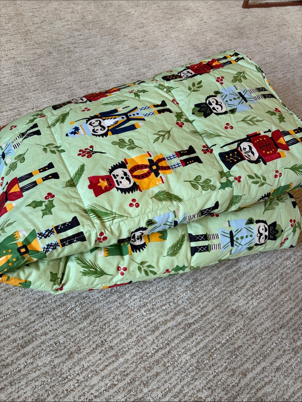 Garnet Hill Quilted Oversized Holiday Cozy Duvet Throw, 80" x 54" - Picture 4 of 4